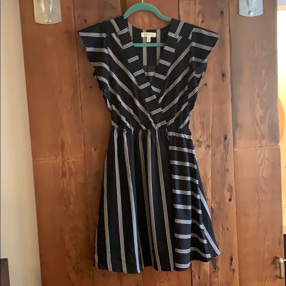 Black and white stripe dress